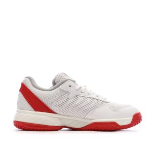 Chaussures de tennis Blanches/Rouges Garçon Adidas Courtflash vue 0