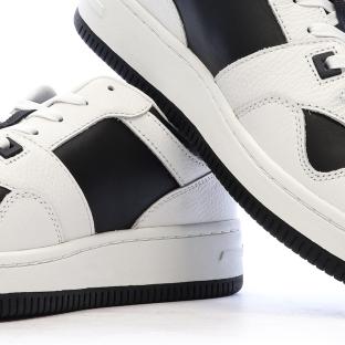 Baskets Blanches/Noires Homme Tommy Hilfiger Tjm Retro Basket vue 0
