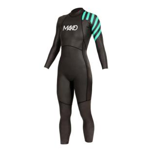 Neopren-Neoprenanzug Mako Hali Plus Schwarz-Grün für Damen Ansicht 0