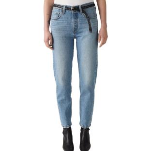 Jean 501 Bleu Ciel Femme Levi's Original Cropped vue 0