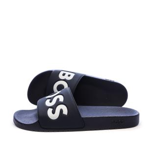 Claquettes Bleu Marine Homme BOSS Aryeh vue 0