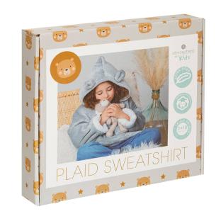 Sweat Plaid Gris Enfant Atmosphera Ours 3-10 Ans vue 0