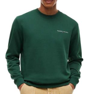 Sweat Vert Foncé Homme Tommy Hilfiger Linear Crew vue 0