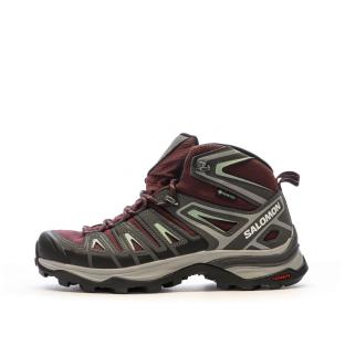 Salomon Pioneer Botas senderismo Mujer Gris/Burdeos ver 0