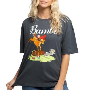 T-Shirt Gris Femme Disney Bambi Springing vue 0