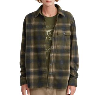 Camisa de abrigo caqui/verde estampada para hombre O'Neill Superfleece ver 0