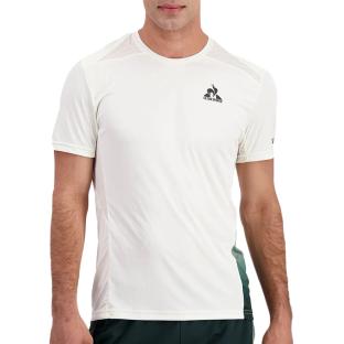 Le Coq Sportif Tennis Pro Jersey Crudo/Verde ver 0