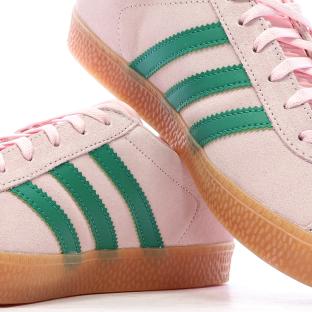 Baskets Rose/Vert Adidas Gazelle vue 0