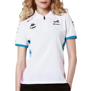 Polo Blanc/Turquoise Femme Kappa Adrew vue 0