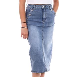Jupe en Jean Bleu Femme Monday Premium MEB vue 0