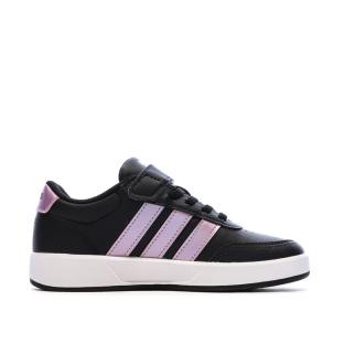 Baskets Noir/Rose Fille Adidas Tensaur vue 0
