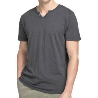 T-shirt Gris Homme Jack & Jones Split Neck vue 0