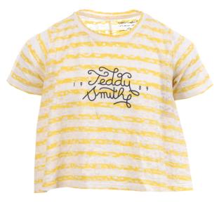 T-shirt à rayures Jaune Fille Teddy Smith Marino vue 0