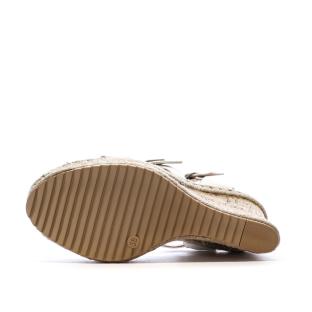 Sandales Compensée Blanches Femme Chattawak Summer Camel vue 0