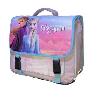 Cartable Violet/Rose Fille Elsa & Anna La Reine des Neiges vue 0