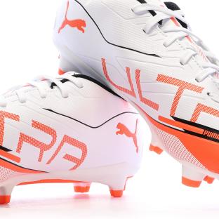 Chaussures de Foot Blanc/Orange Homme Puma Ultra 5 Play FG/AG vue 0