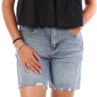 Monday Premium Bermudas Denim Azul Claro Mujer Calce ver 0
