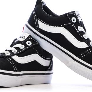 Baskets Noires/Blanches Enfant Vans Ward Slip-on vue 0