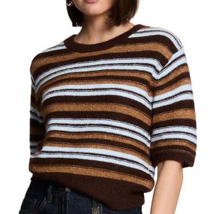 Jersey a rayas marrón para mujer Morgan MFIFI ver 0