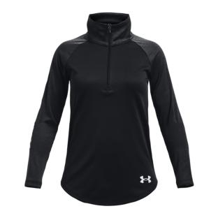 Camiseta negra de manga larga Under Armour Tech Graphic Half Zip para niña ver 0