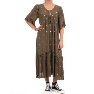 Vestido de color caqui para mujer Goa Mimi ver 0