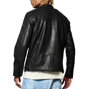 Veste en Cuir Noire Homme Kaporal BEN vue 0