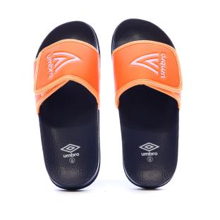 Claquettes Orange/Marine Garçon Umbro Tao vue 0