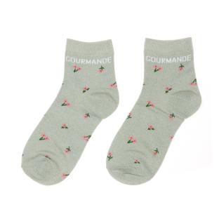 Chaussettes Vertes à Fleurs Femme Stella Green Gourmande vue 0