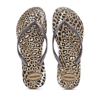 Chanclas marrones para mujer Havaianas Slim Animals Infradito ver 0
