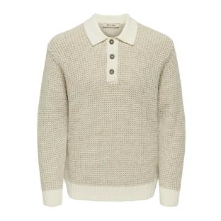 Polo Langarm Beige Herren Only &amp; Sons Salf Ansicht 0