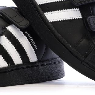 Baskets Noires Garçon Adidas Superstar vue 0