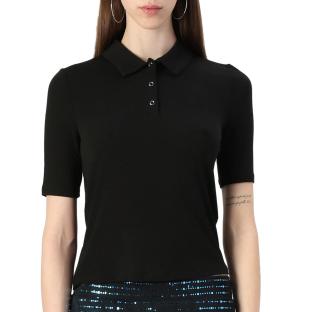 Women’s Black JDY Sanni Polo Shirt 2/4 Photo of the Espace des Marques %store% store - view of %key%