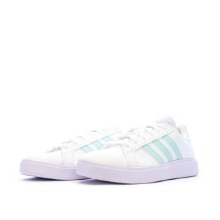 Adidas Grand Court Base 2.0 Women's White/Turquoise Sneakers Photo of the Espace des Marques %store% store - view of %key%