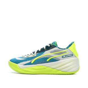 Chaussures de basketball Bleu/Verte Homme Puma All-pro Nitro vue 0