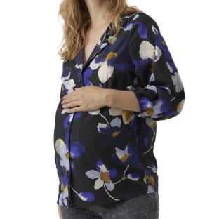 Chemise Noire à Motifs Femme Vero Moda Maternity Shirt Vip vue 0