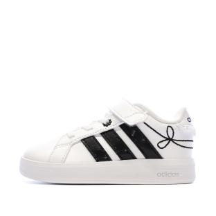 Baskets Blanche/Noir Fille Adidas Grand Court 3.0 Girls vue 0
