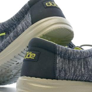 Hey Dude Wally Youth Navy/Grey Boy's Shoes Photo of the Espace des Marques %store% store - view of %key%
