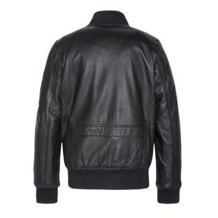 Blouson cuir Noir Homme Schott LCBOMBA vue 0