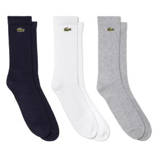 X3 Paar Socken Weiß/Grau/Schwarz Herren Lacoste RA4182 Ansicht 0
