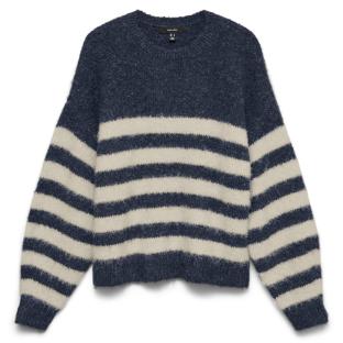 Pull rayé Marine Femme Vero Moda Fotove Stripe vue 0