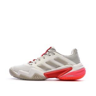 Chaussures de tennis Blanches/Roses Femme Adidas Barricade vue 0