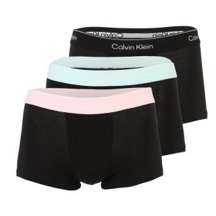 Lote de 3 calzoncillos de hombre Calvin Klein Jeans de talle bajo en negro, rosa y verde ver 0
