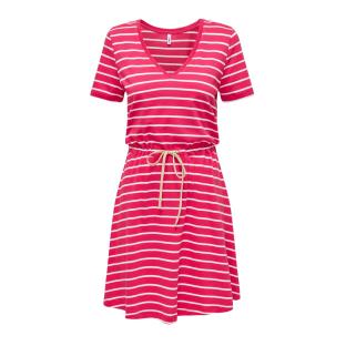 Rosa gestreiftes Kleid für Frauen ONLY 15320317 Ansicht 0
