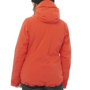 Manteau Orange Femme Salomon Highland vue 0