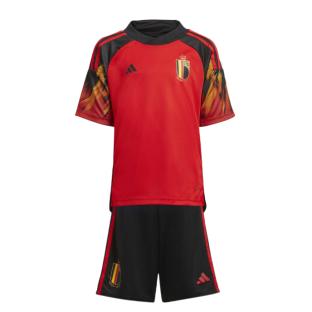 BELGIQUE Mini Kit Rouge/Noir Garçon Adidas 2022 vue 0