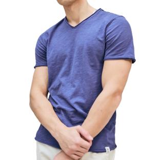 Camiseta azul para hombre Leandro Kansas ver 0