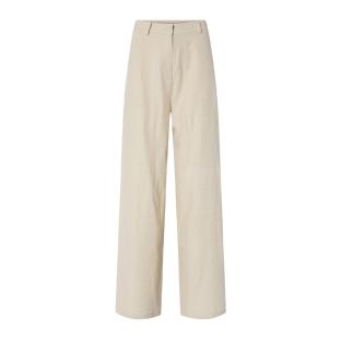 Pantalon Fluide Écru Femme YAS Yastunni vue 0
