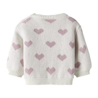 Pull Blanc/Rose Fille Name it Foana vue 0