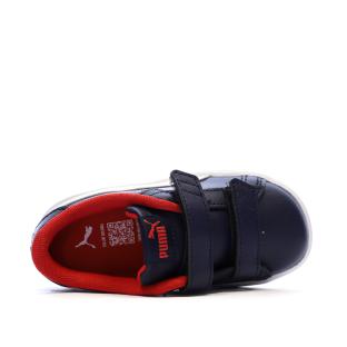 Baskets Marine/Rouge Garçon Puma Smash 3.0 vue 0