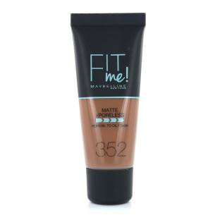 Fond de teint Fit Me ! Gemey Maybelline 352 Truffle Cacao vue 0